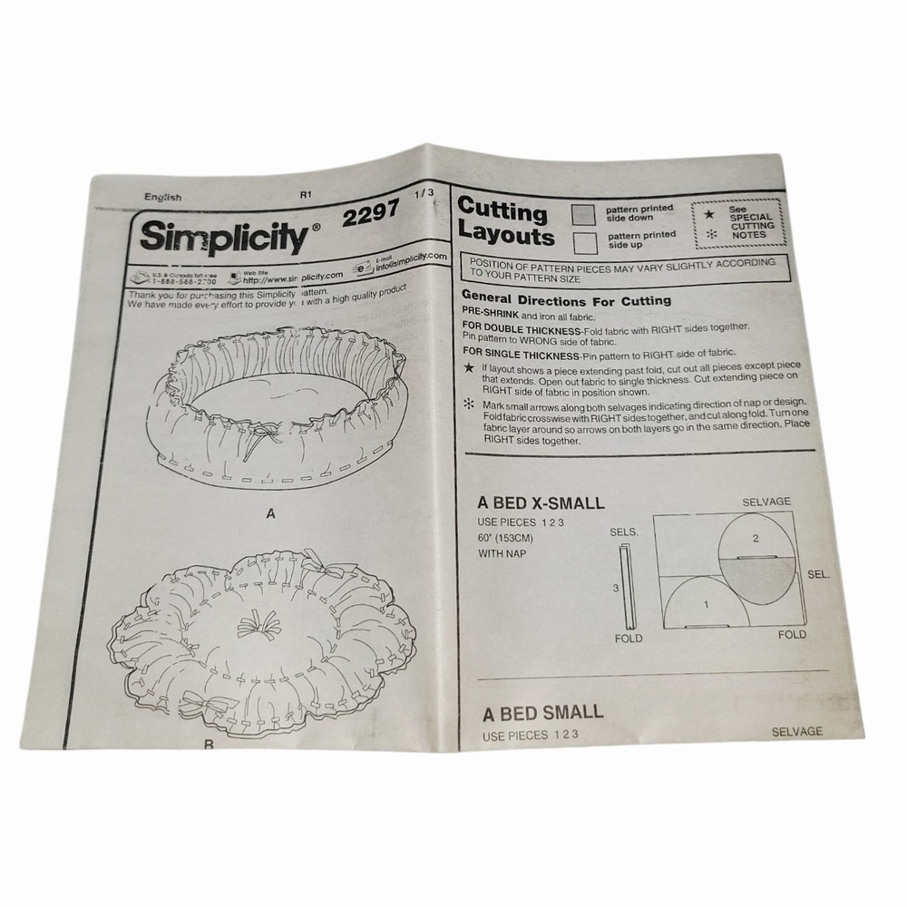 Lot 3 Dog Pet Dog Bed Sewing Patterns - Picture 10 of 11